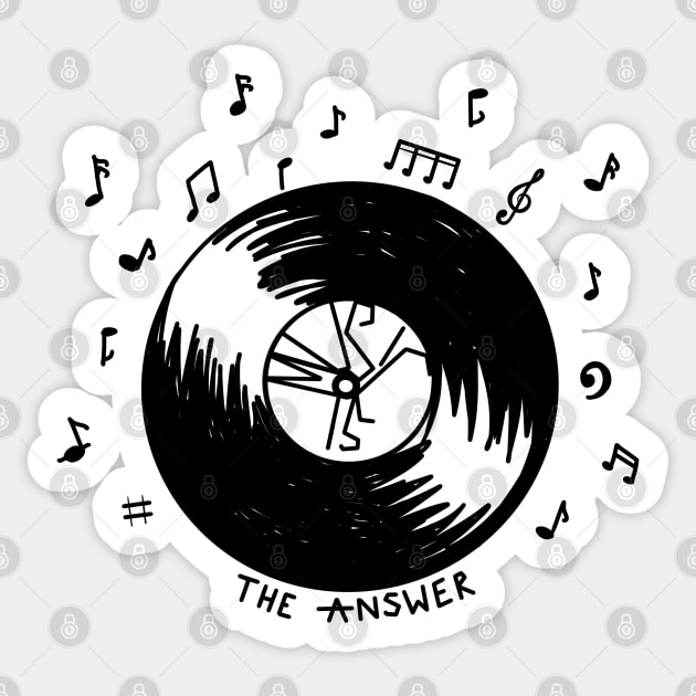 Music is the answer Sticker by Elisabeth Sandikci